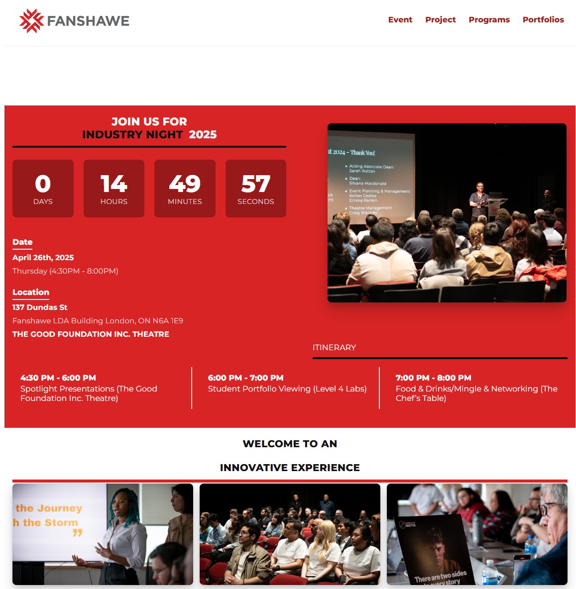 Industry Night 2026 Fanshawe College detail